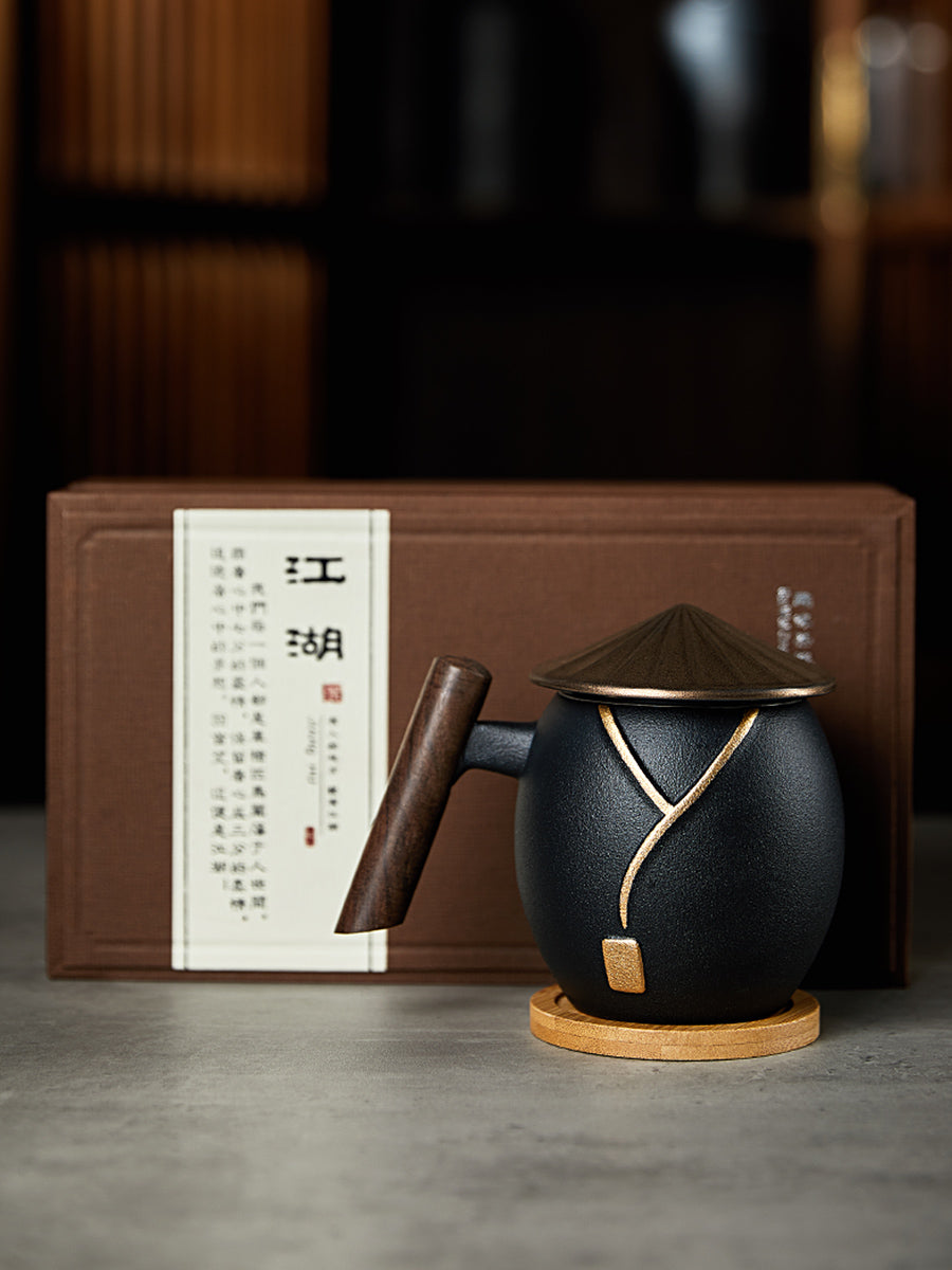 SWORDSMAN DESIGN TEA CUP CERAMIC