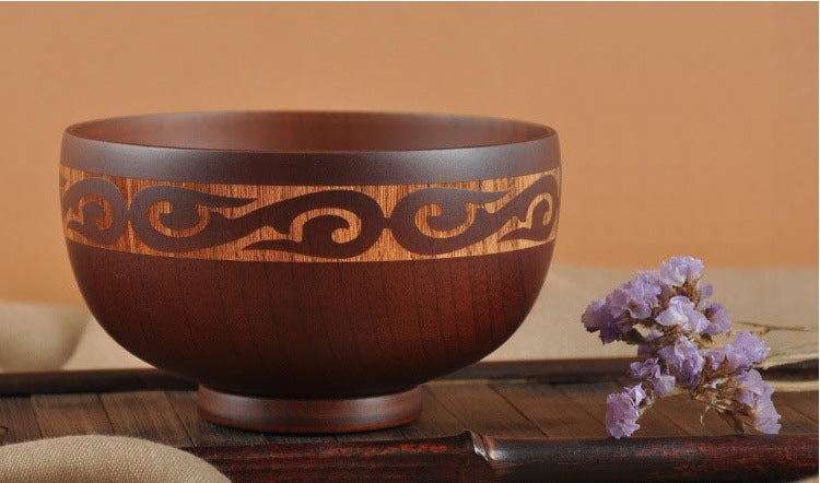 MONGOLIAN TABLEWARE WOODEN BOWL