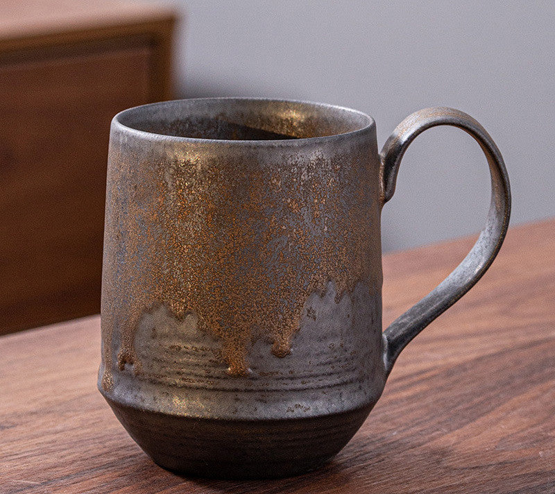 GOLD PLATED GLAZE COFFEE CUP