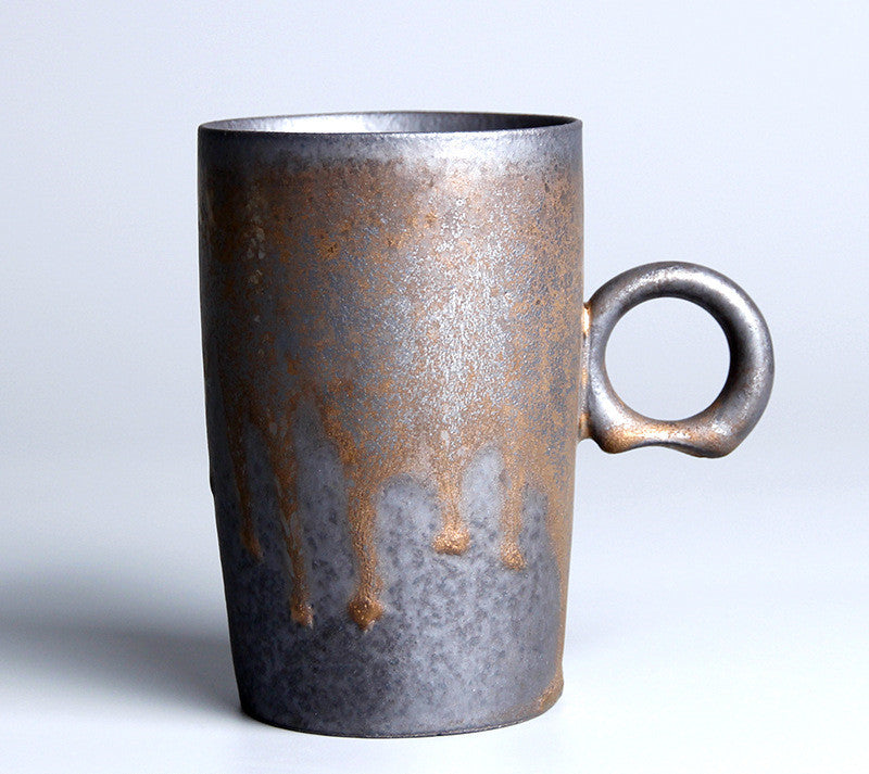 GOLD PLATED GLAZE COFFEE CUP