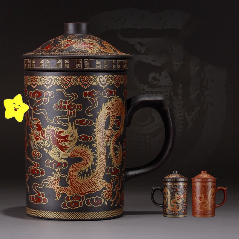 HANDMADE PURPLE SAND TEA CUP