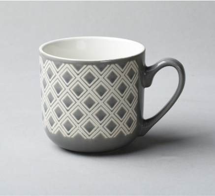 VINTAGE EMBOSSED CERAMIC CUP