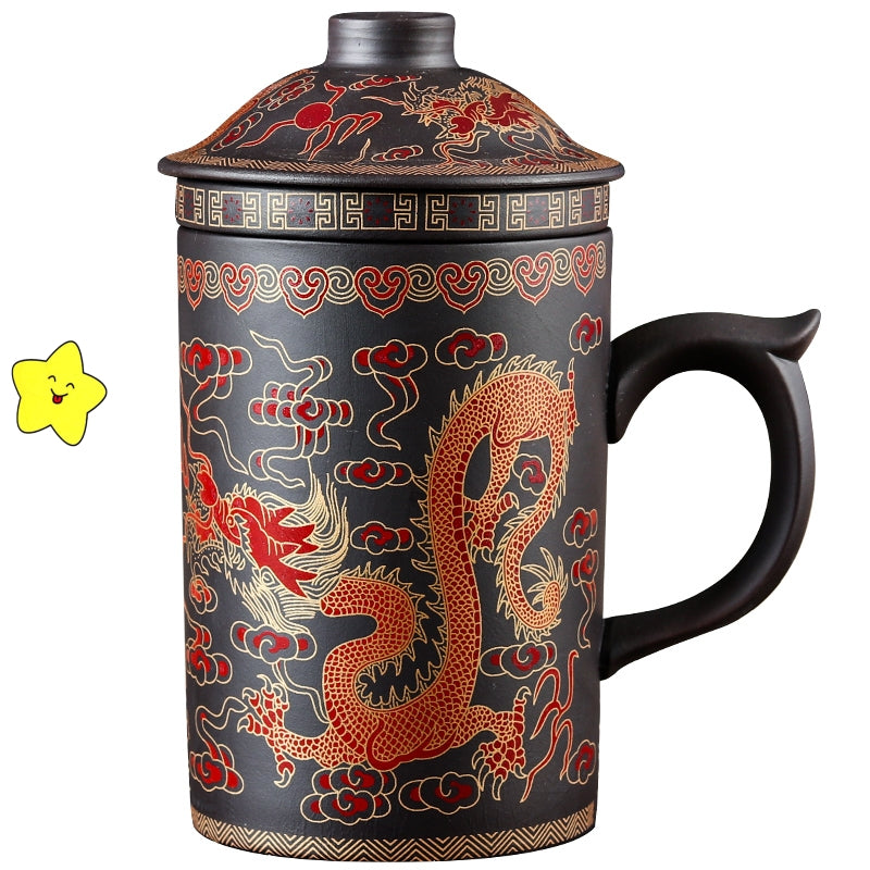 HANDMADE PURPLE SAND TEA CUP