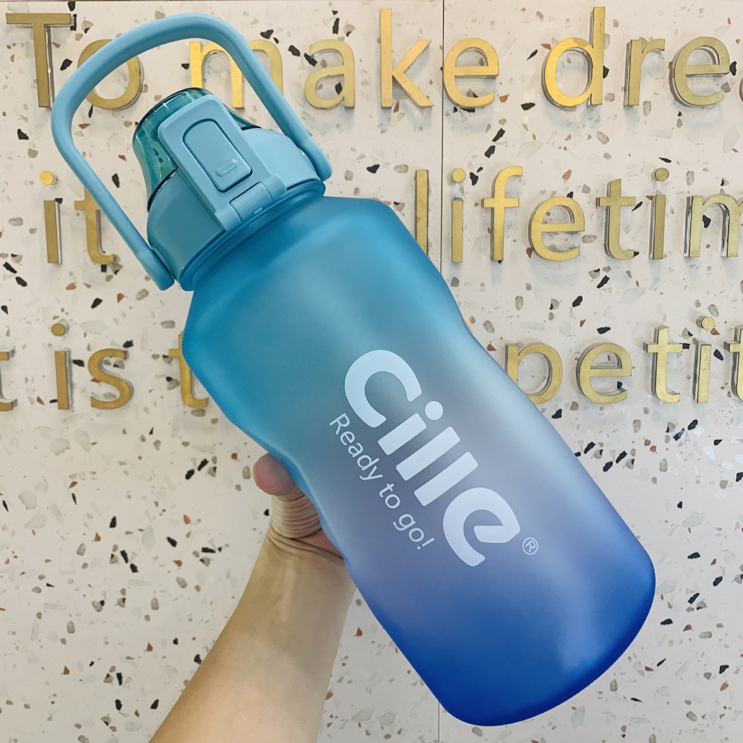 PORTABLE PLASTIC MUG WATER BOTTLE