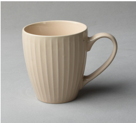 VINTAGE EMBOSSED CERAMIC CUP