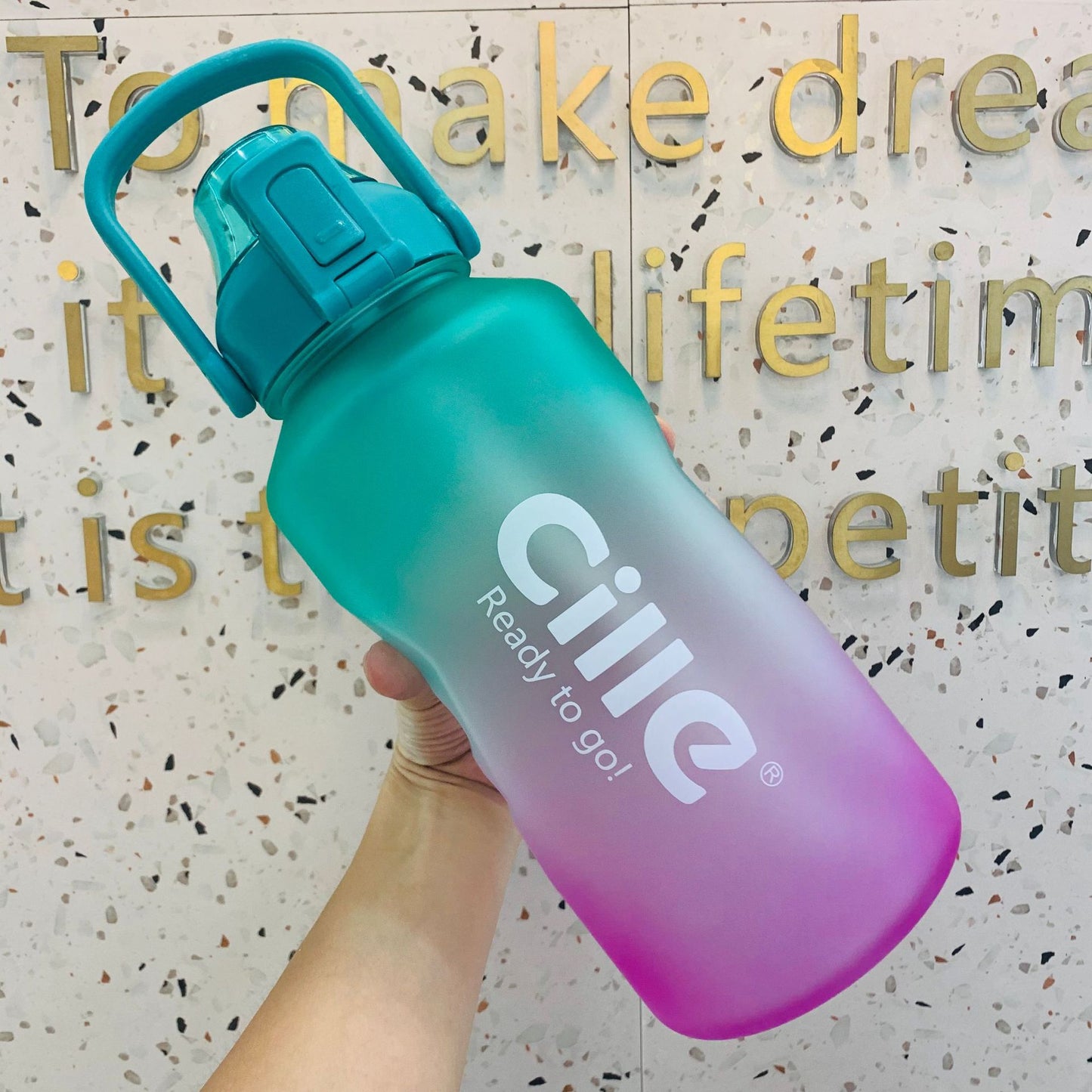 PORTABLE PLASTIC MUG WATER BOTTLE