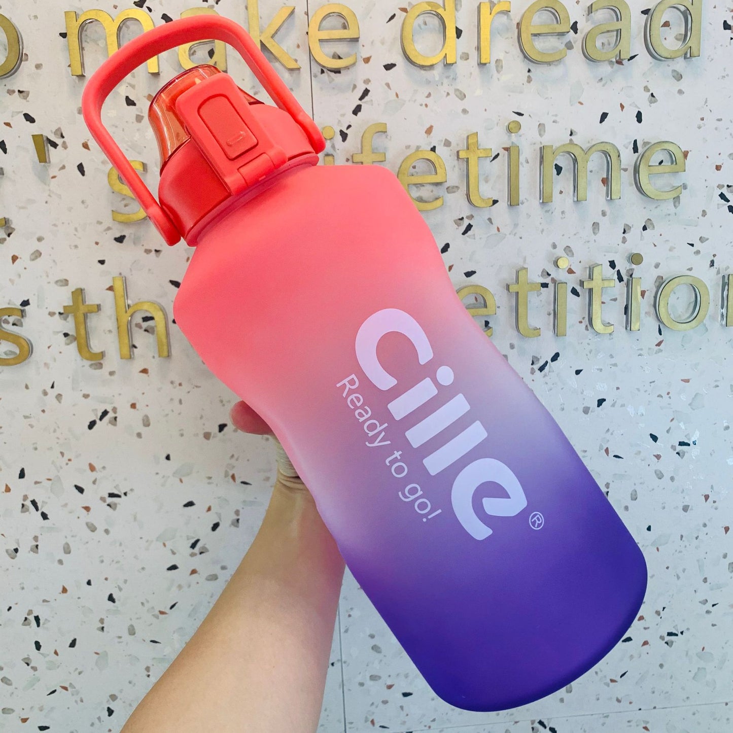 PORTABLE PLASTIC MUG WATER BOTTLE