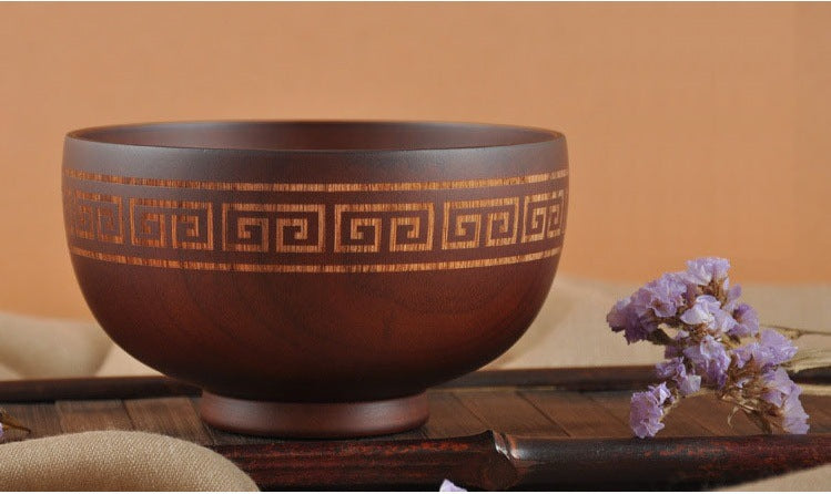 MONGOLIAN TABLEWARE WOODEN BOWL