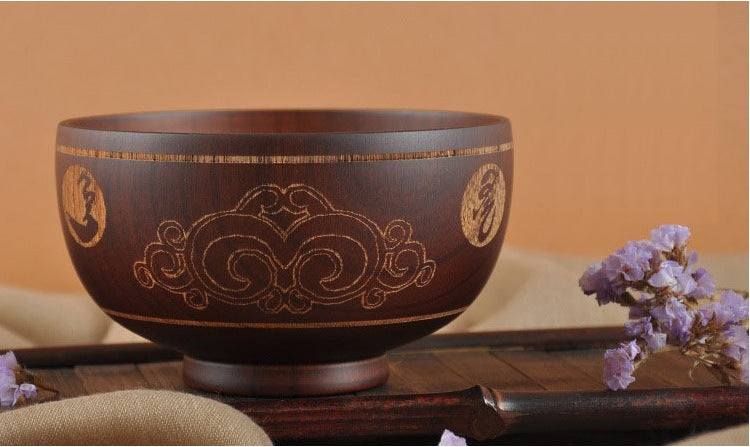 MONGOLIAN TABLEWARE WOODEN BOWL
