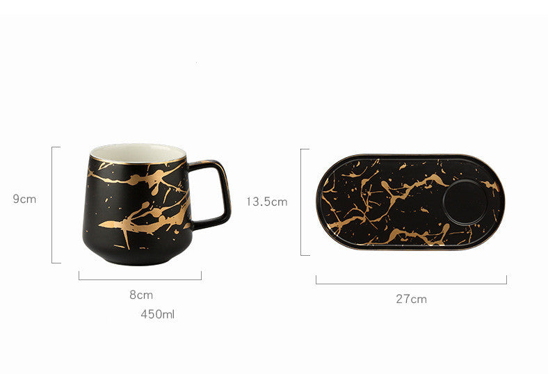 CERAMIC MUG WITH PLATE