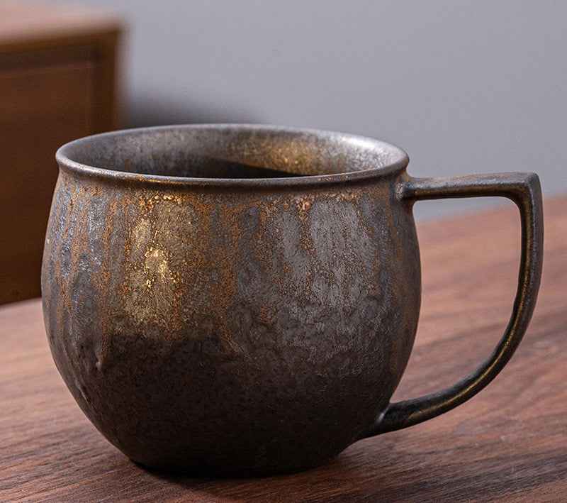 GOLD PLATED GLAZE COFFEE CUP