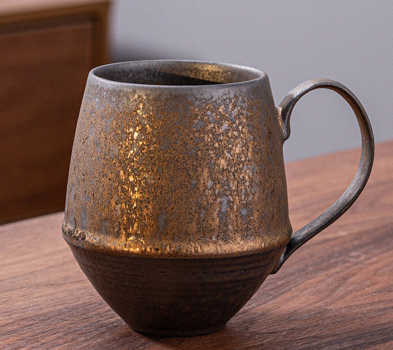 GOLD PLATED GLAZE COFFEE CUP