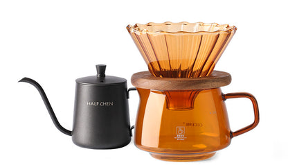 HANDMADE COFFEE MAKER &amp; GLASS COFFEE SHARING MAKER FILTER CUP