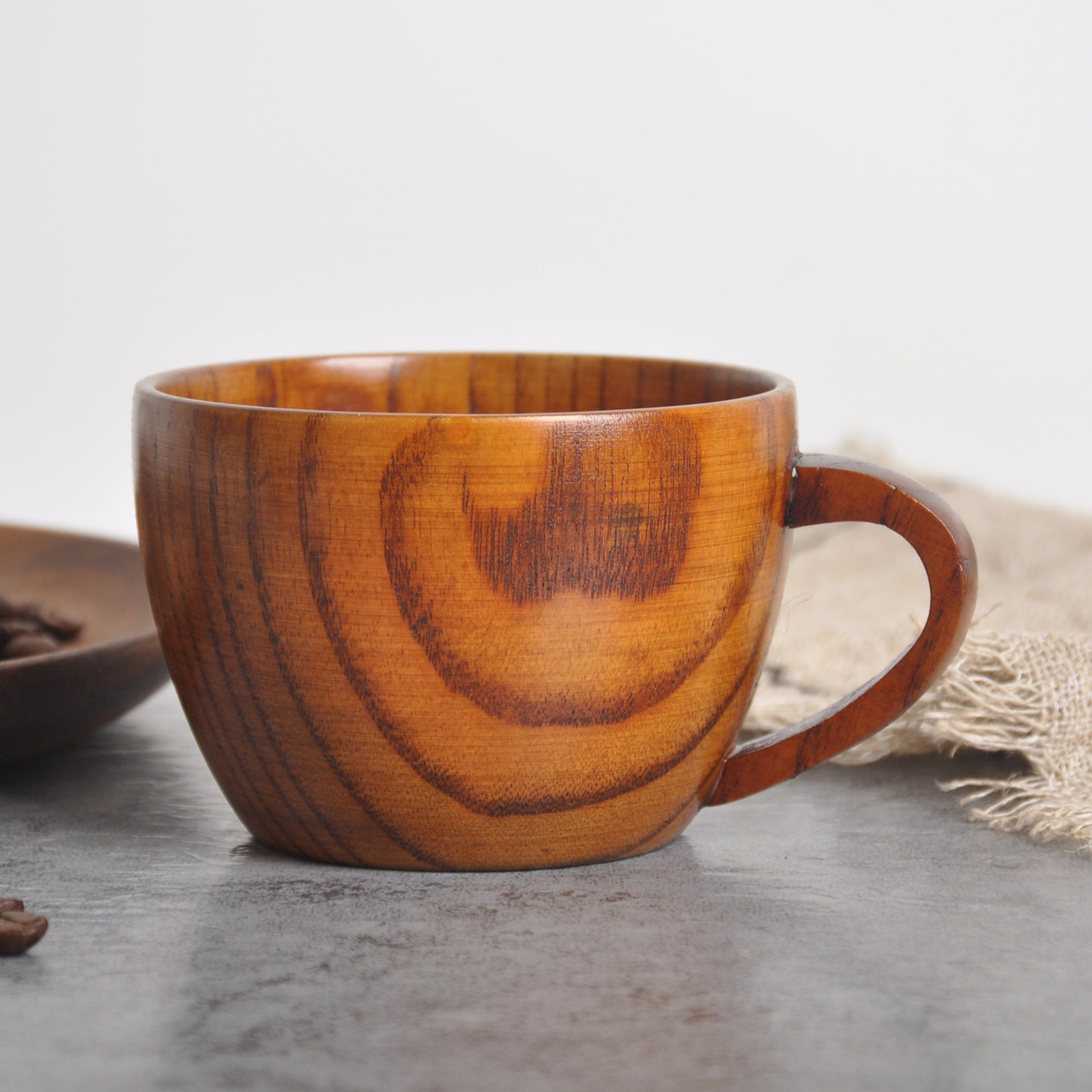 JUJUBE WOODEN COFFEE CUP WITH LATTBOTTON