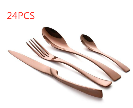 KOREAN STAINLESS STEEL MIRROR COATED CUTLERY SETS
