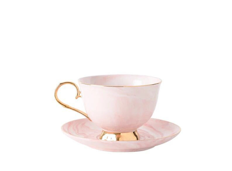 MARBLED CERAMIC DISH &amp; COFFEE CUP