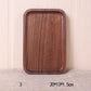 RECTANGULAR FOOD PLATE BLACK WALNUT JAPANESE STYLE