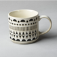VINTAGE EMBOSSED CERAMIC CUP