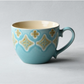 VINTAGE EMBOSSED CERAMIC CUP