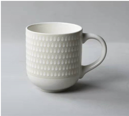 VINTAGE EMBOSSED CERAMIC CUP