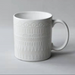 VINTAGE EMBOSSED CERAMIC CUP