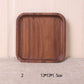 RECTANGULAR FOOD PLATE BLACK WALNUT JAPANESE STYLE