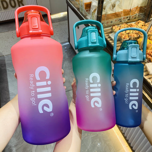 PORTABLE PLASTIC MUG WATER BOTTLE