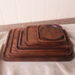 RECTANGULAR FOOD PLATE BLACK WALNUT JAPANESE STYLE