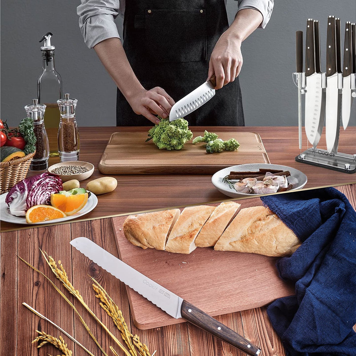 KITCHEN KNIFE SET - 9 PIECES