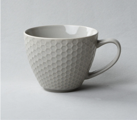 VINTAGE EMBOSSED CERAMIC CUP
