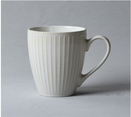 VINTAGE EMBOSSED CERAMIC CUP