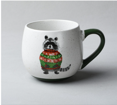 VINTAGE EMBOSSED CERAMIC CUP