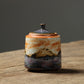 MU TAO JAPANESE SHINO YAKI TEA CADDY